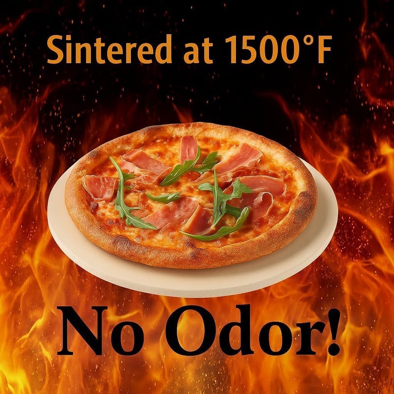 GDGZJJD Large Pizza Stone Round 16", Heavy Duty Cooking Stone for Grill, Baking Pizza Stone for bread, Ideal for Grilling Baking Several Sizes of Pizzas - Image 2